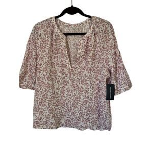 Melrose and Market 3/4 Sleeve V Neck Top NWTS Size Medium